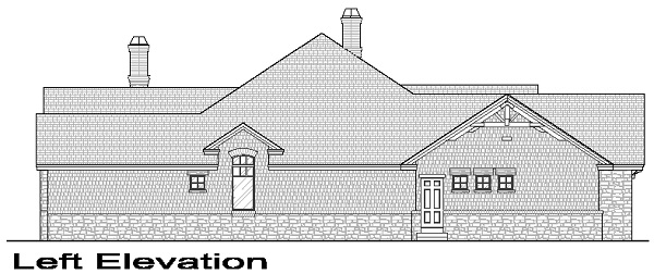 Left Elevation image of La Casa Bella House Plan