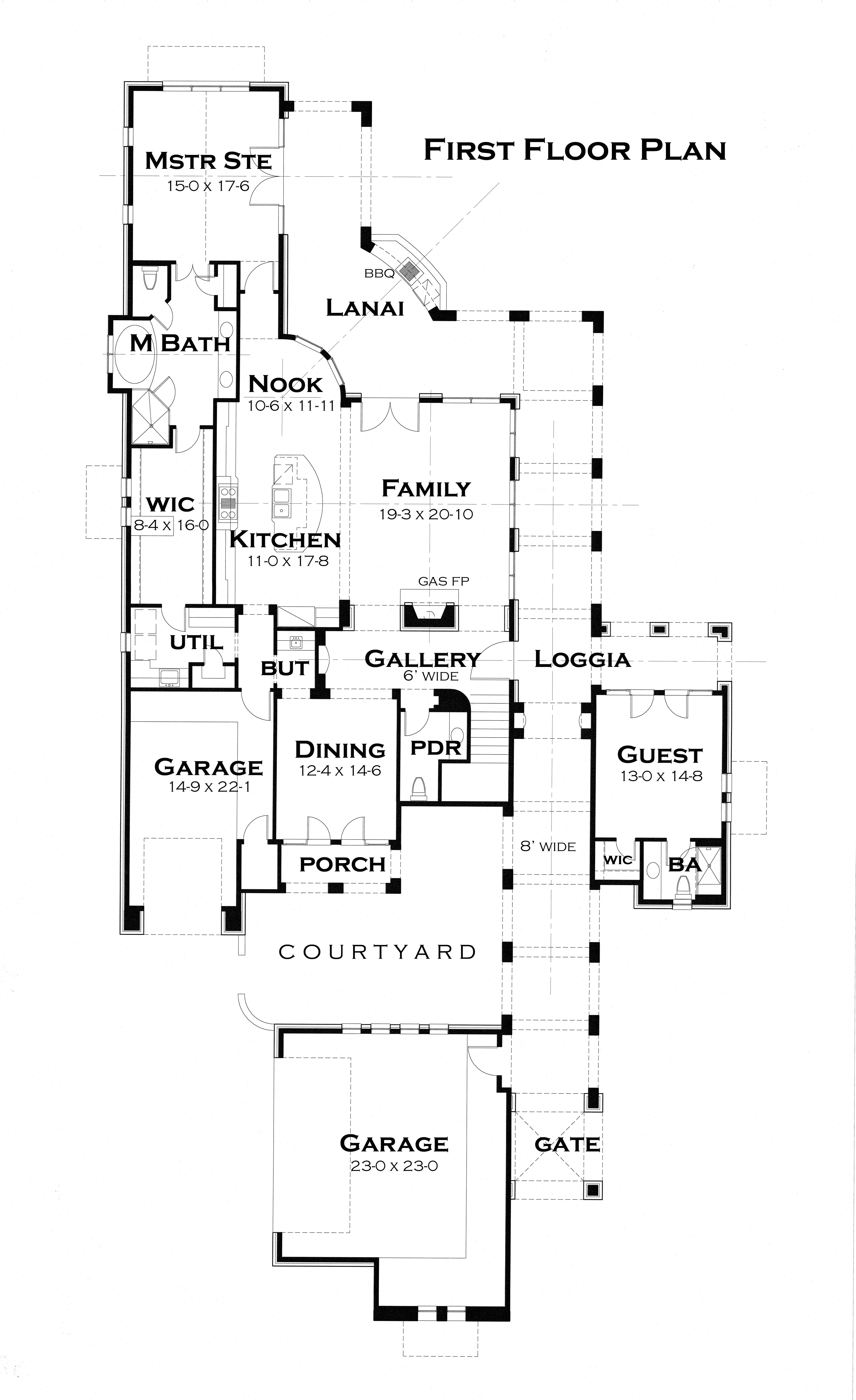 First Floor Plan image of Viva per Sempre House Plan