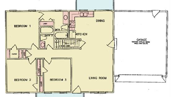 1st Floor with Basement Stairs