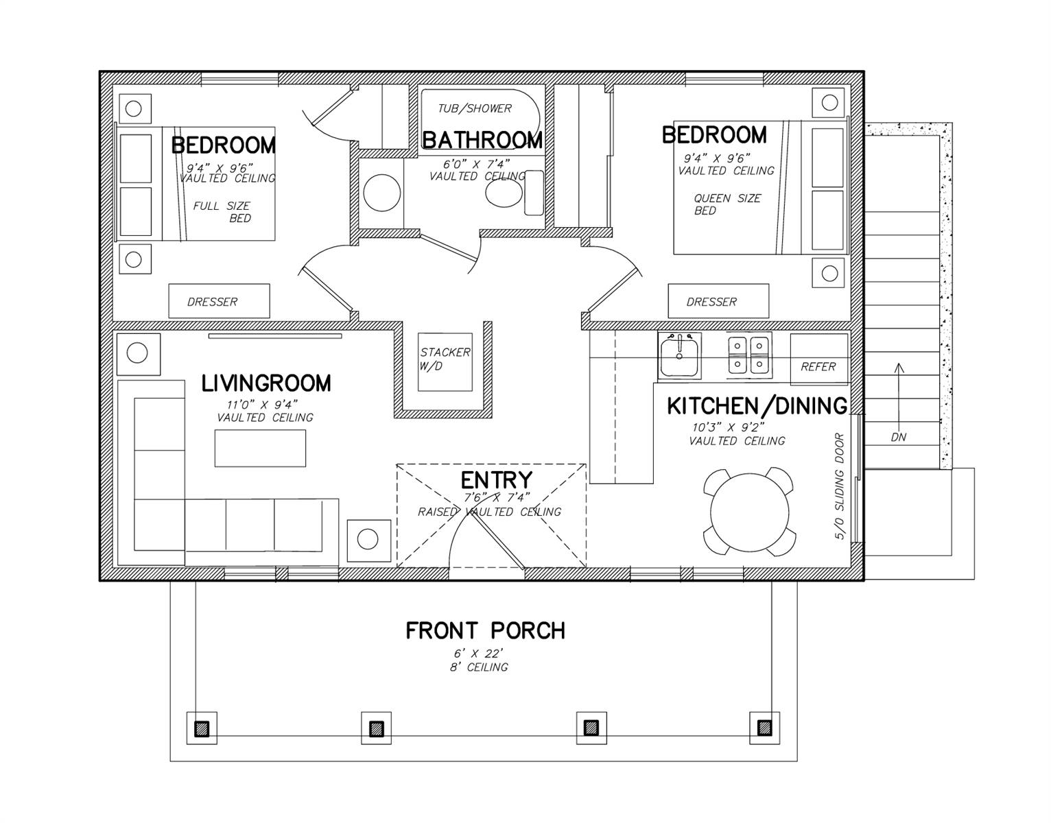 1st Floor with Exterior Basement Stair Location