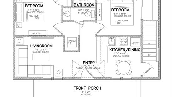 1st Floor with Interior Basement Stair Location