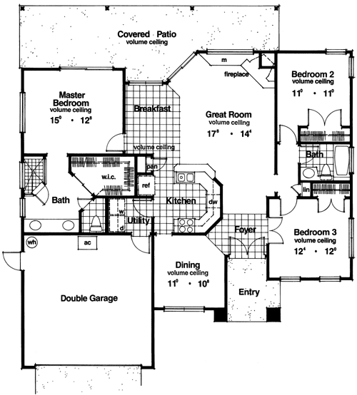 Contemporary House Plan with 3 Bedrooms and 2.5 Baths - Plan 3930