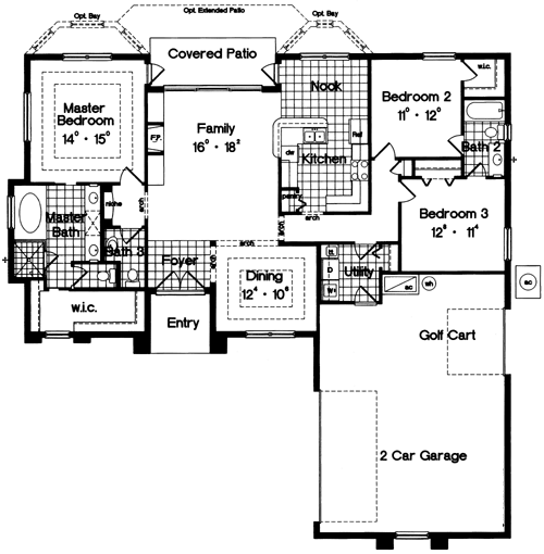 Contemporary House Plan With 3 Bedrooms, Extended Family House Plans