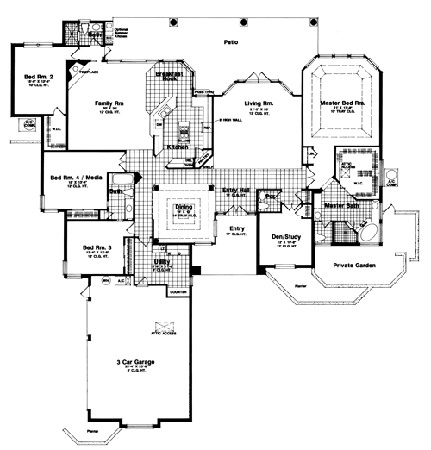 Contemporary House Plan with 4 Bedrooms and 3.5 Baths - Plan 4143