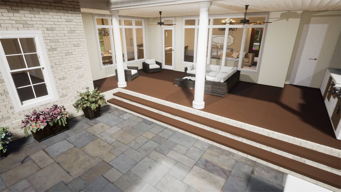 Expansive Covered Patio Featuring Kebony® Decking