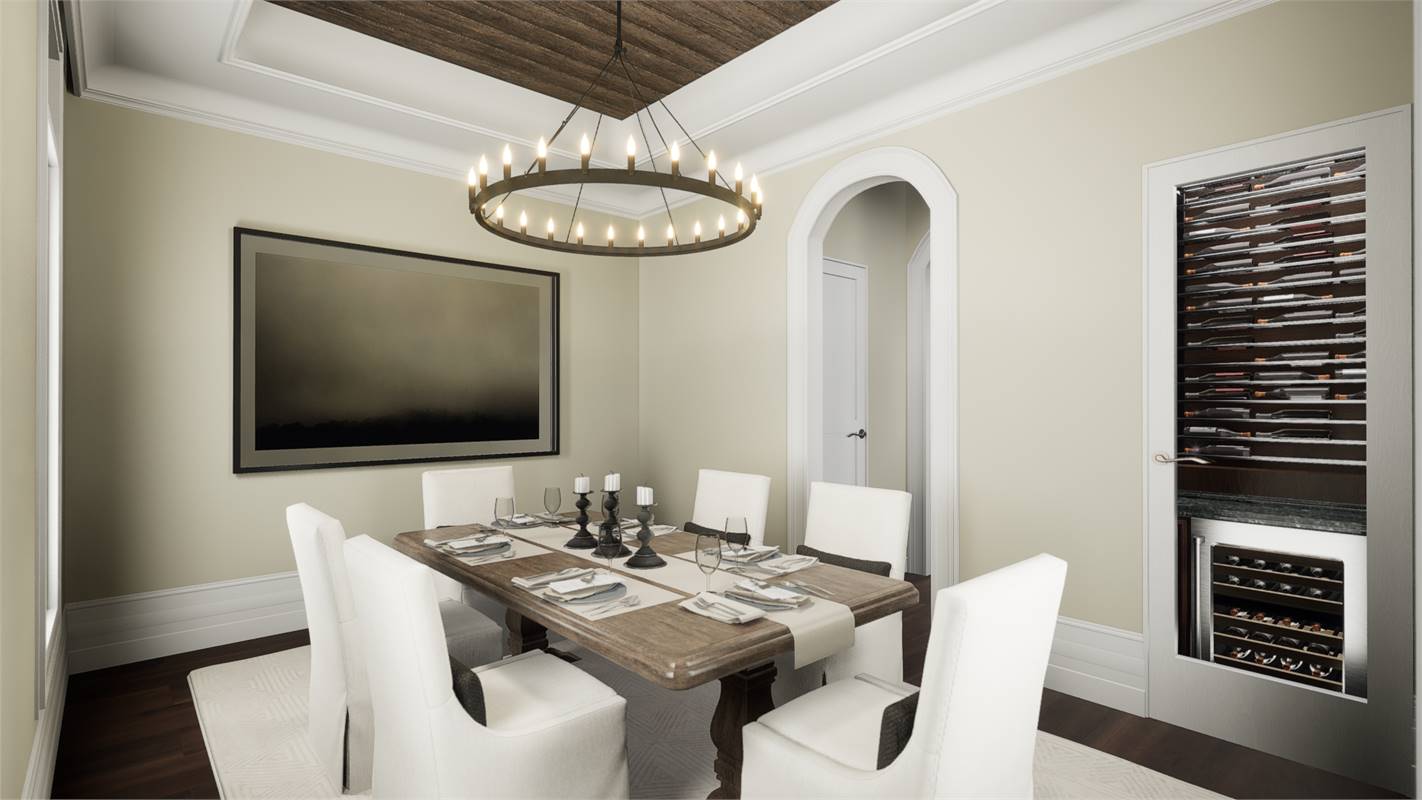 Formal Dining Room with Adjacent Butlers Pantry
