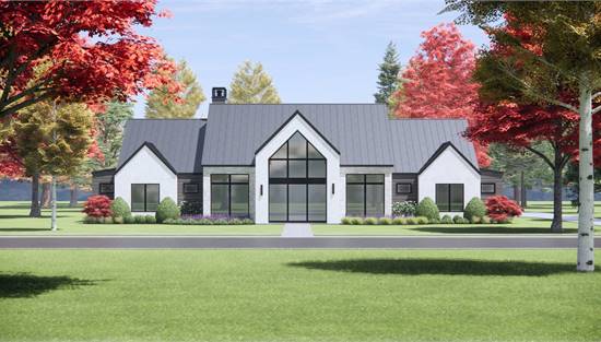 Beautiful 4 Bedroom Open Floor Plan Scandinavian Style House Plan