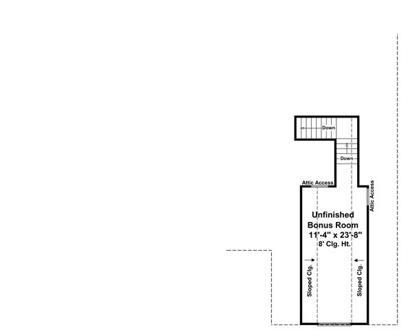 Bonus Room Floorplan image of The Lexington Ridge House Plan
