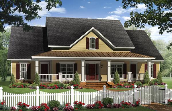 DFD-1028, 4 Bedroom, 2.1 Bath Traditional Corner-Lot Plan