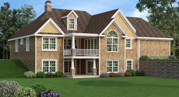 Rear Rendering with Optional Walk-Out Basement