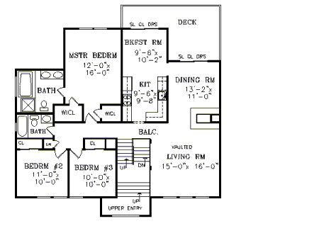 First Floor Plan image of GREENFIELD House Plan