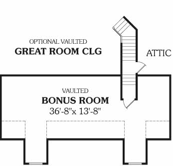 Bonus Room image of DELAFIELD House Plan