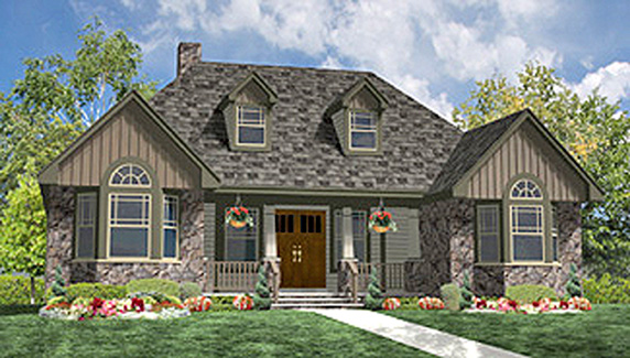 Front Rendering image of LEWISTOWN House Plan