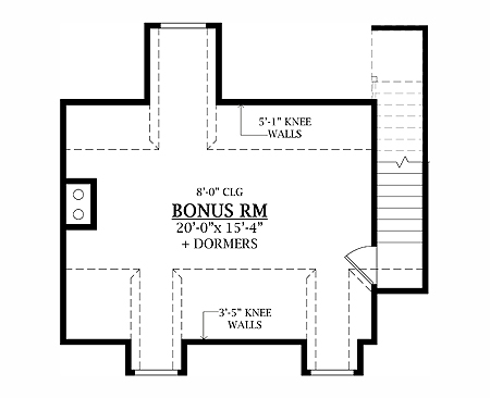 Bonus Room image of LEWISTOWN House Plan
