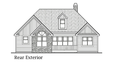 Rear Elevation image of LEWISTOWN House Plan