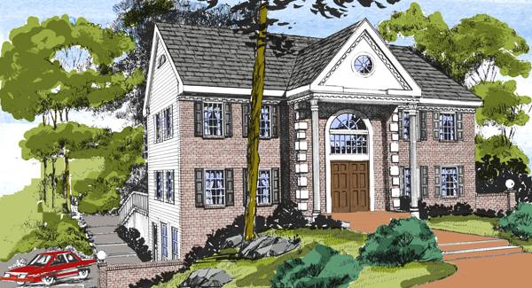 Front Rendering image of MONTICELLO House Plan
