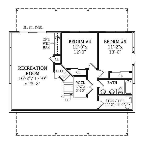 Optional Walk-out Basement Plan image of LAKEVIEW House Plan