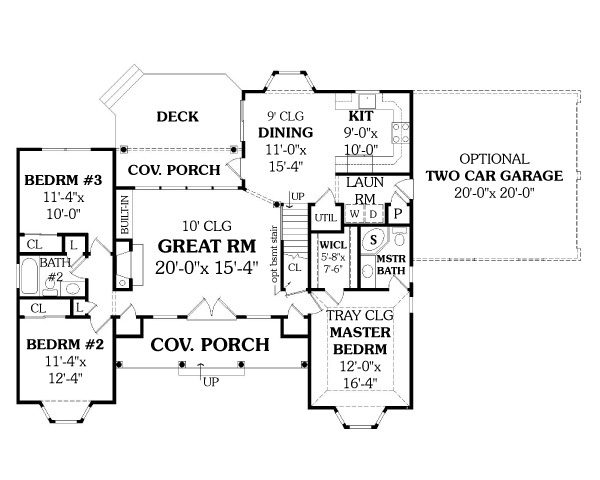 Ranch House Plan With 3 Bedrooms And 2 5 Baths Plan 4676