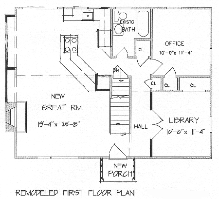 Remodeled First Floor Plan