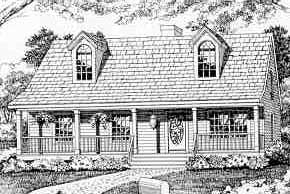 Front Rendering image of ASHEVILLE SMALL COTTAGE House Plan