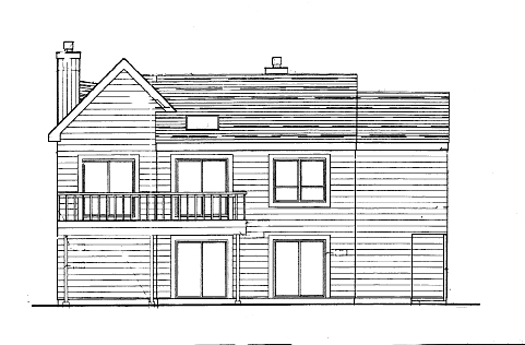 Rear Elevation image of GREENFIELD House Plan
