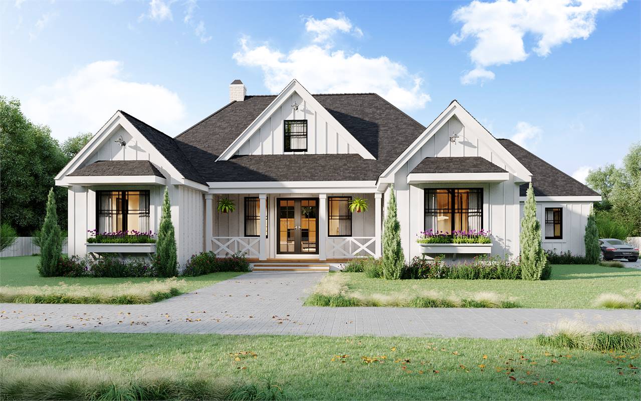 Front View image of Leesburg House Plan