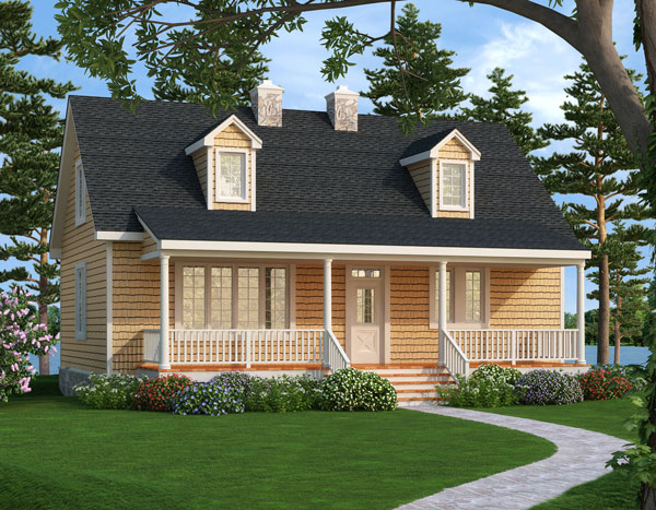 Front Rendering #1 image of LAKEVIEW House Plan