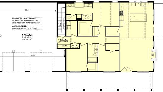 1st Floor with Basement Stair Location