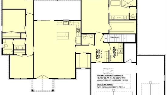 1st Floor with Basement Stair Location