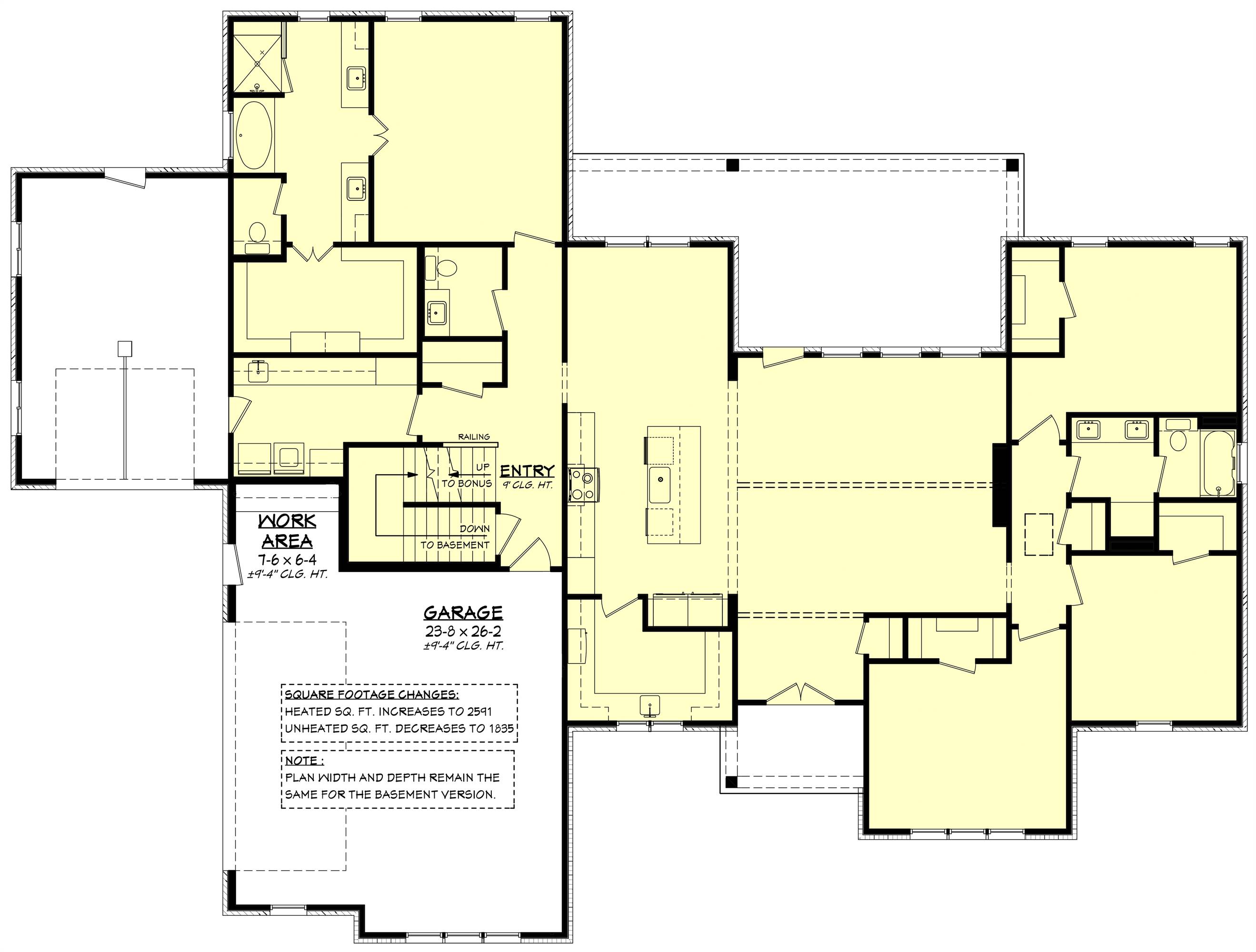 1st Floor with Basement Stair Location