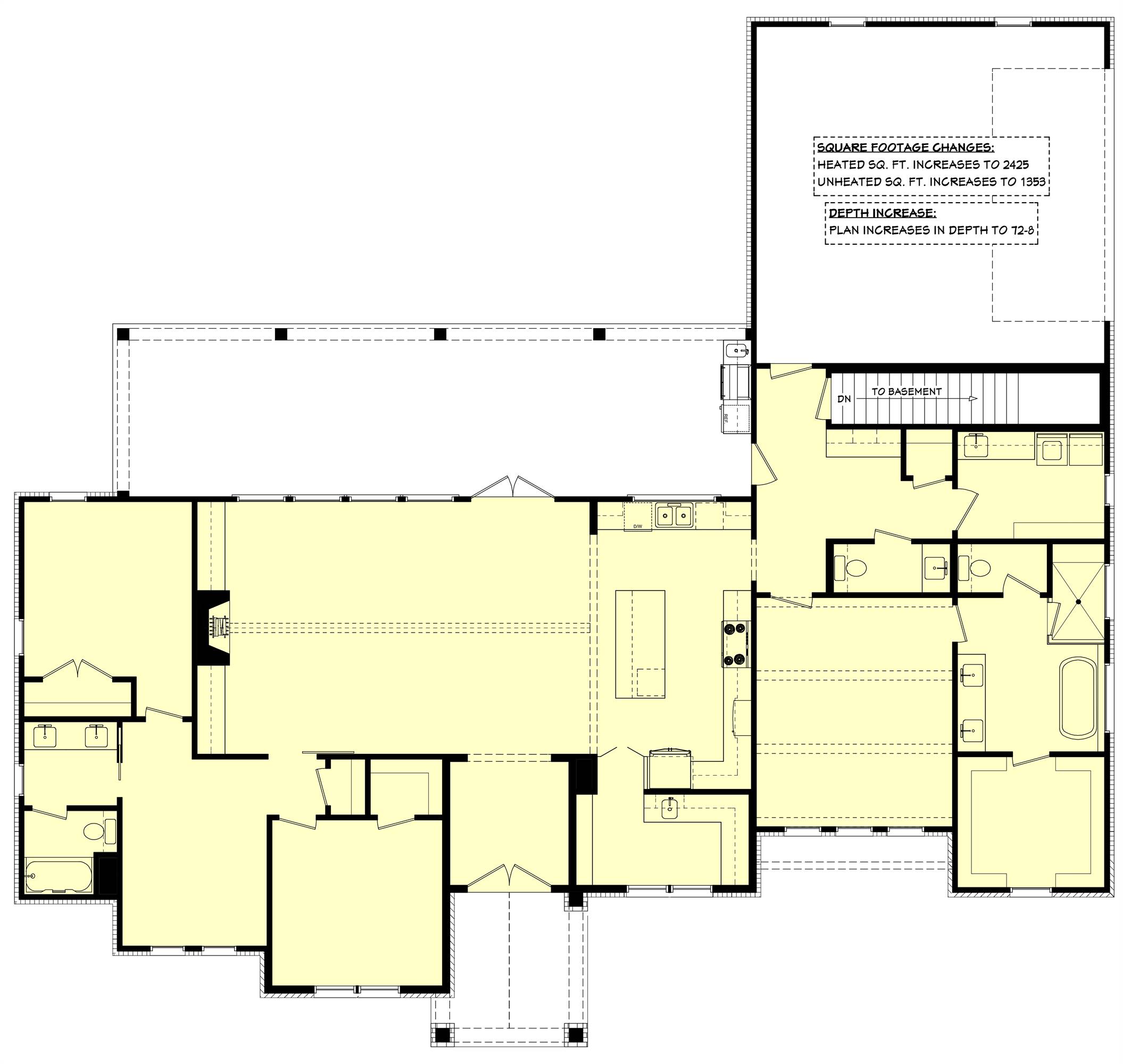 1st Floor with Basement Stair Location