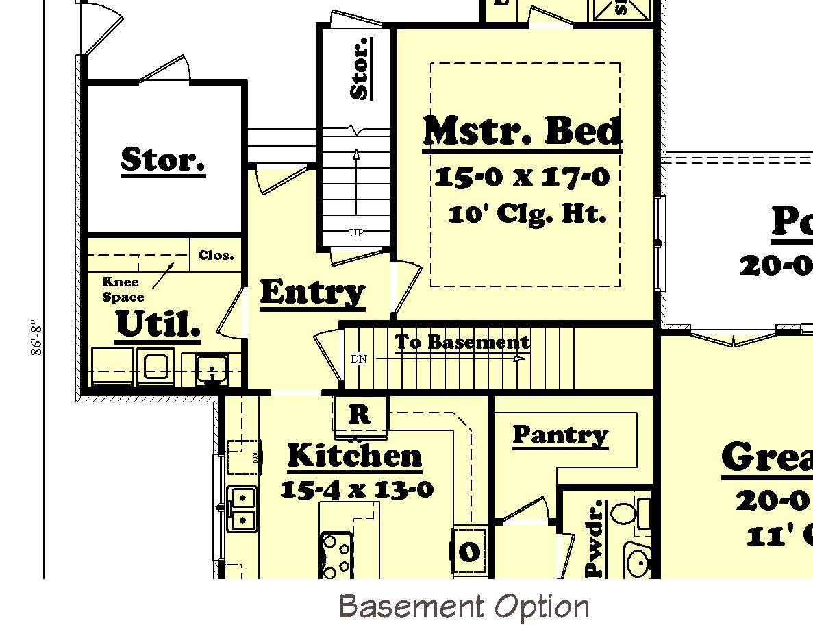 1st Floor with Basement Stair Location