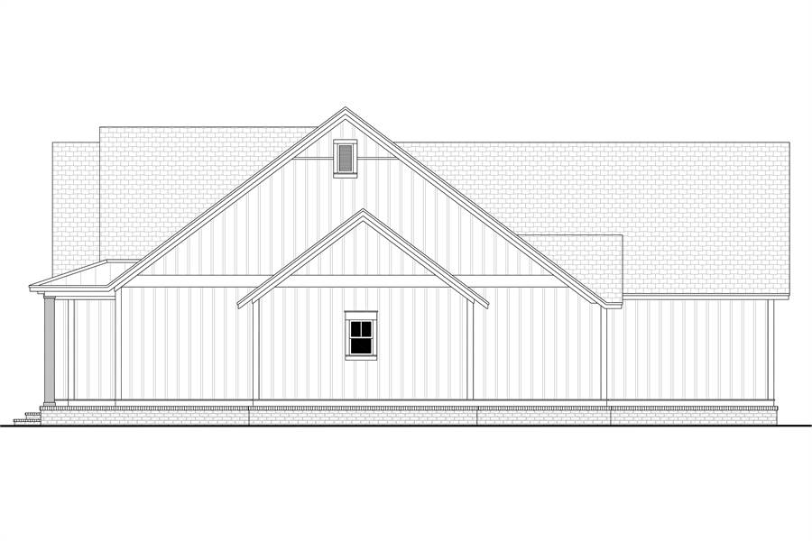 Designer's Schematic Drawing of Right Side image of Chelci House Plan