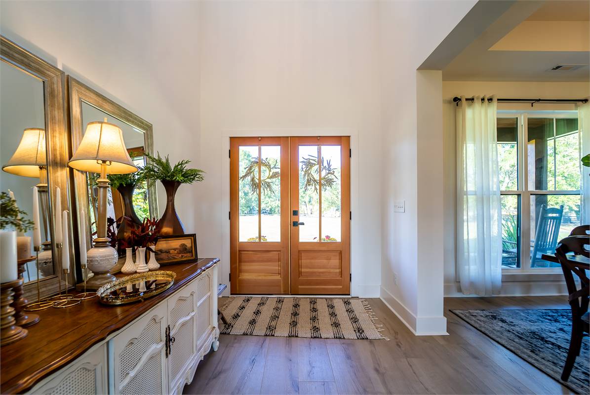 Open Front Entry Foyer with Adjoining Dining Room