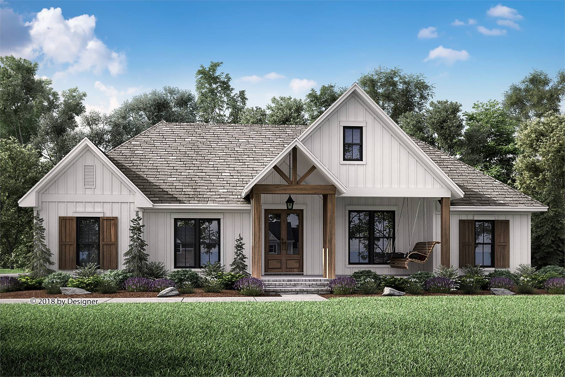 3 Bedroom Country Craftsman Style Ranch House Plan 6736 Plan 6736