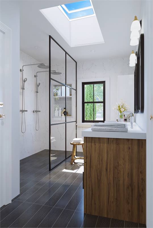 Master Bath with Modified VELUX® 