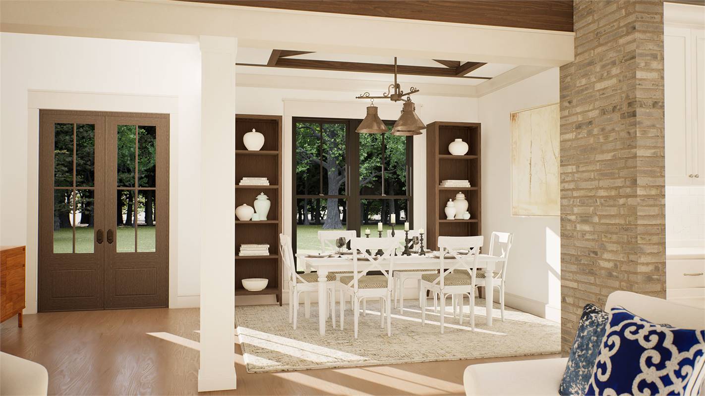 Alternate Ideas & Finishes for Front Entry and Dining Area image of Walden House Plan