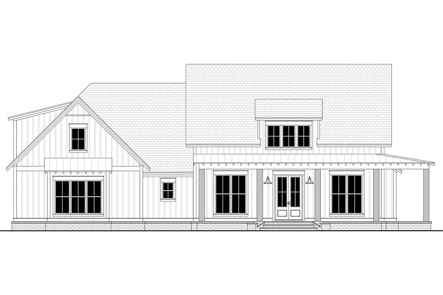 Front Elevation with Covered Porch