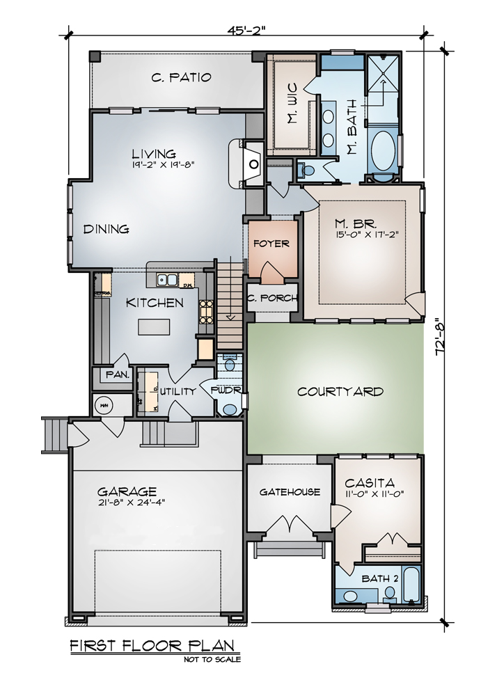 Mediterranean House Plan With 3 Bedrooms And 2 5 Baths Plan 9002