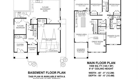 Ground Floor Basement and Main Second Floor