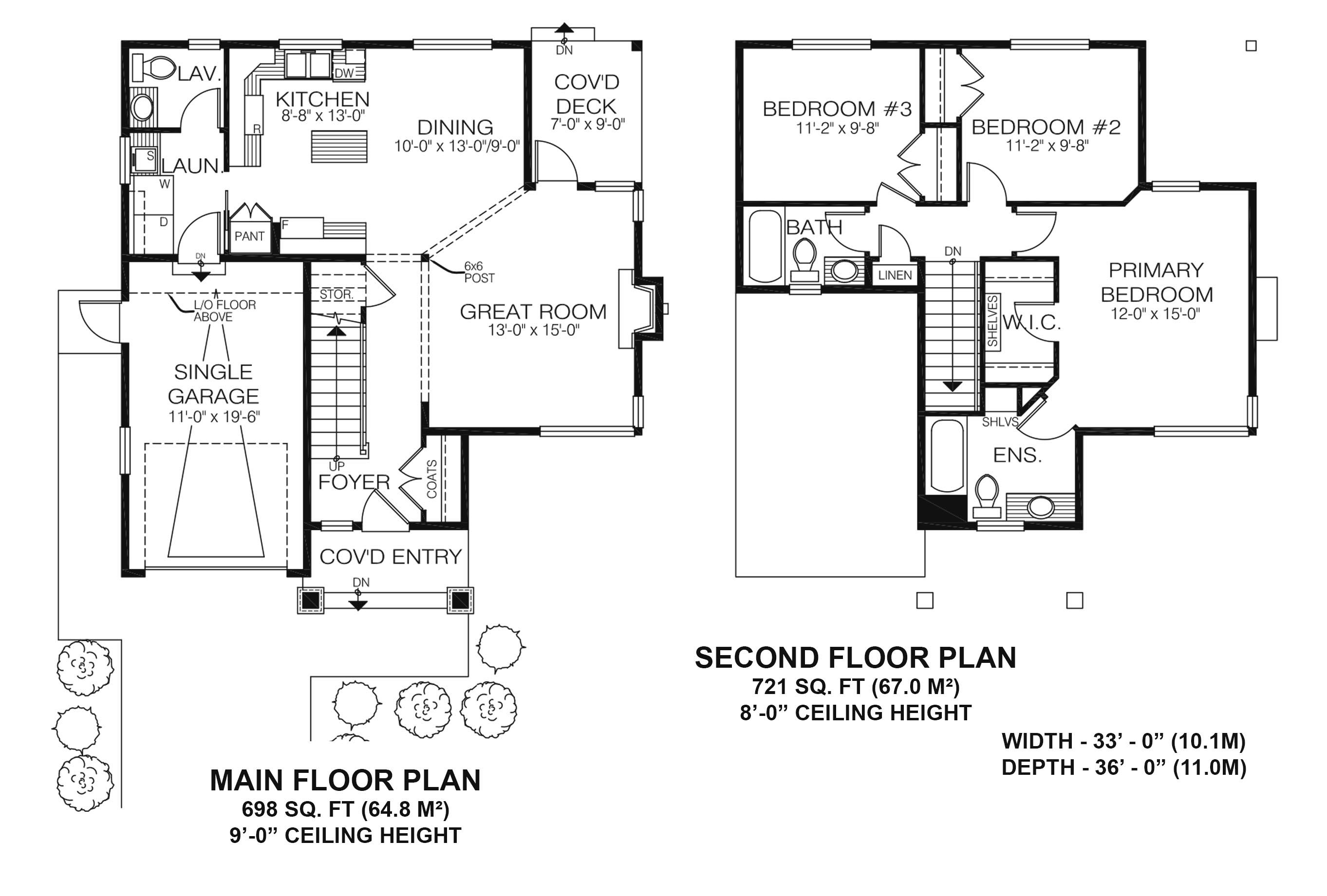 Main Floor and Second Floor