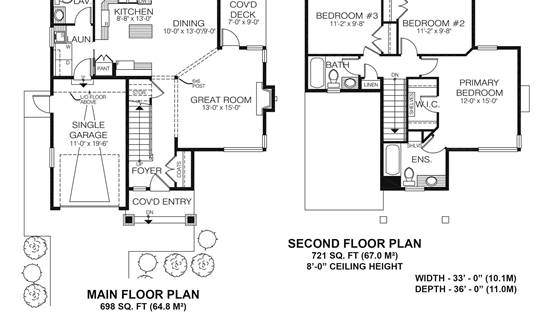 Main Floor and Second Floor