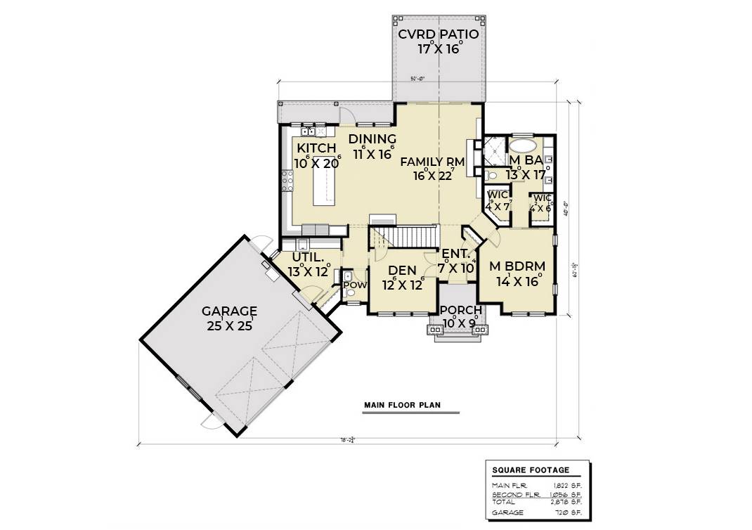 1st Floor Plan image of Northwest 619 House Plan