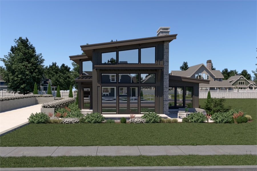 Front rendering image of Contemporary 201 House Plan