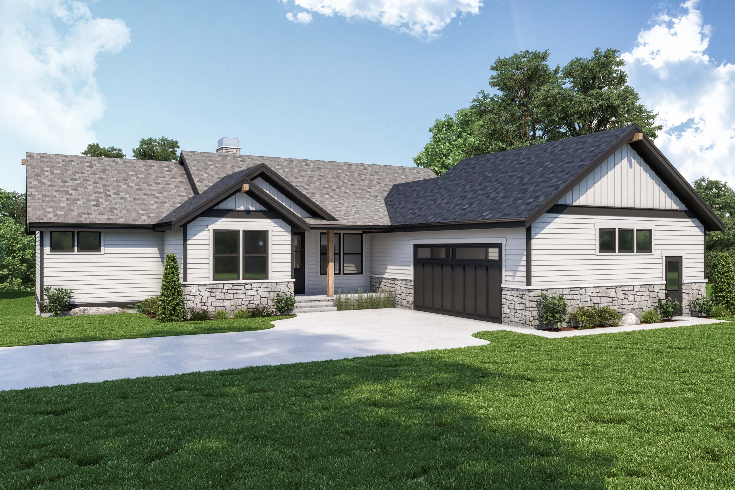 Front View image of Craftsman 393 House Plan