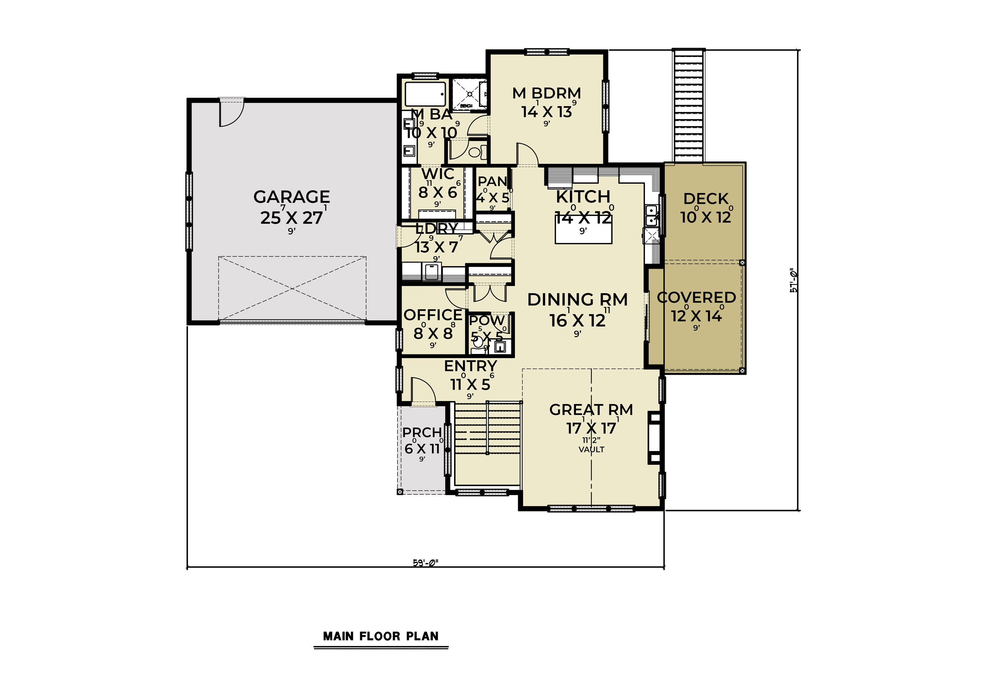 4 Bedrooms and 2.5 Baths - Plan 8757