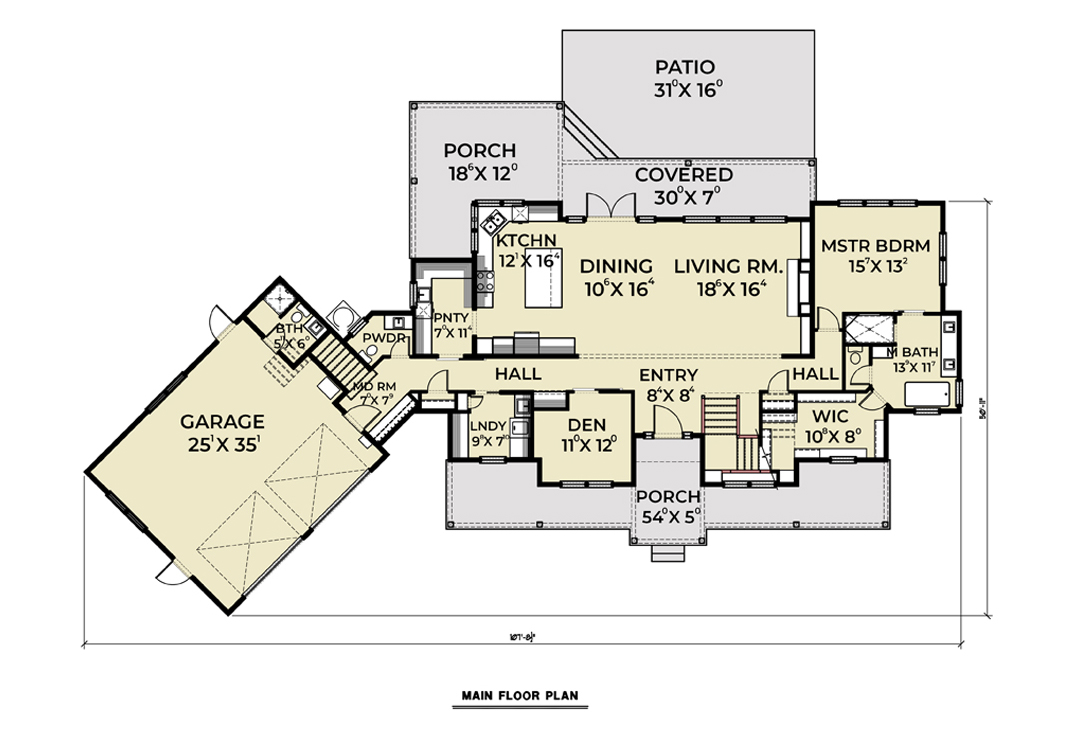 Two Story Modern Farmhouse Style House Plan 8716 - Plan 8716