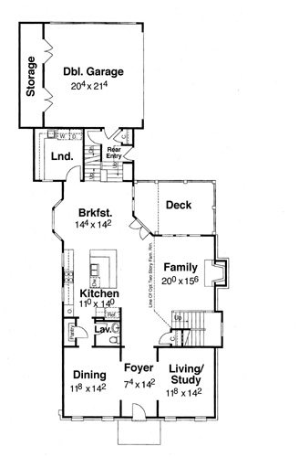 Colonial House Plan with 4 Bedrooms and 3.5 Baths - Plan 6782