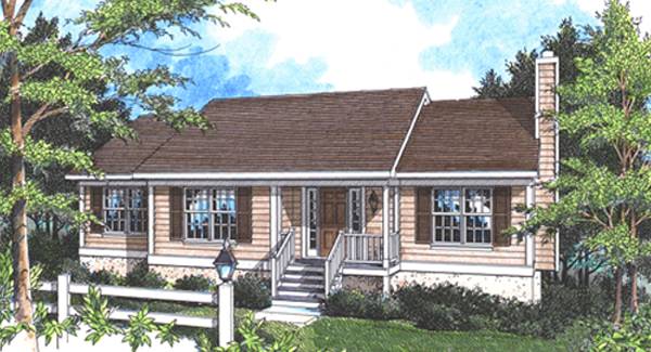 Country House Plan with 3 Bedrooms and 2.5 Baths - Plan 6826