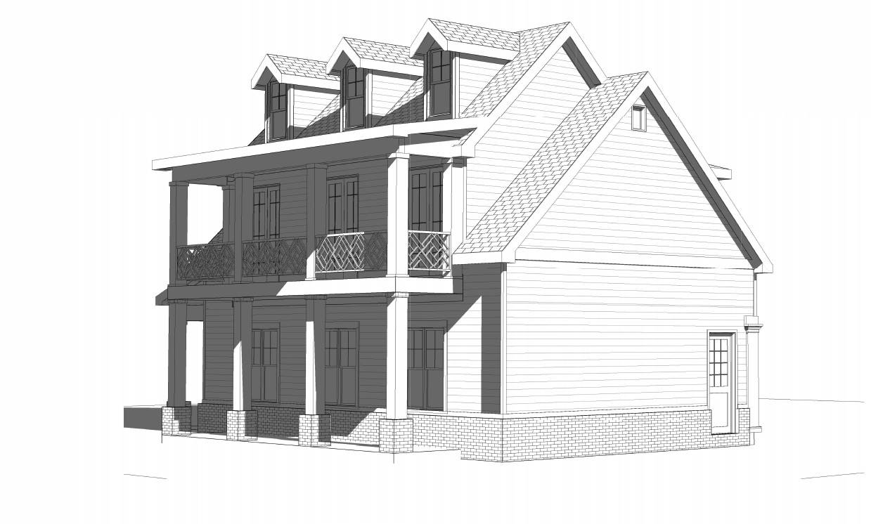 Front Right View image of Garage House Plan